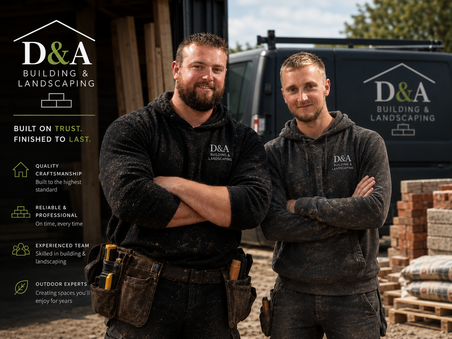 Ash and Darren, the team behind D&A Building & Landscaping